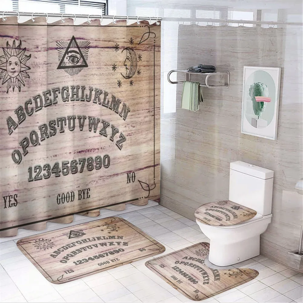 Wooden Texture 4-Piece Bathroom Set product video