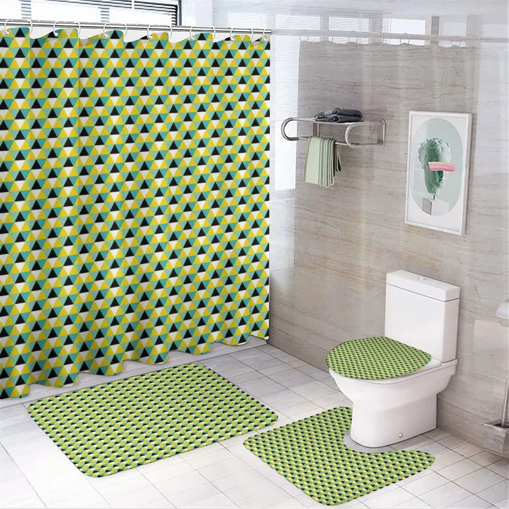 Abstract Colored Triangle — 4-Piece Bathroom Set preview