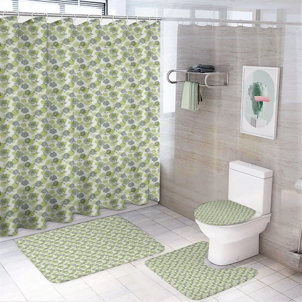 Abstract Floral Polka Dot — 4-Piece Bathroom Set preview