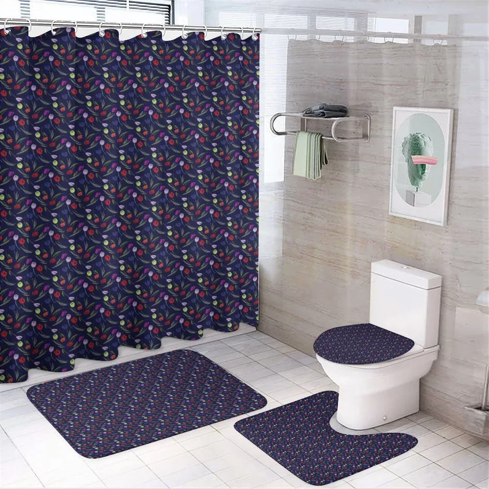 Blossoming Flowers Nature — 4-Piece Bathroom Set preview