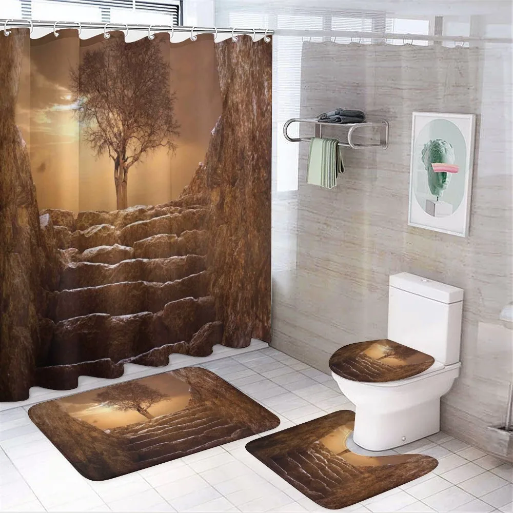 Brown Sky Sunset Cloudy — 4-Piece Bathroom Set preview