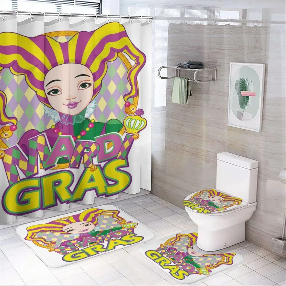 Carnival Girl in Hat — 4-Piece Bathroom Set preview