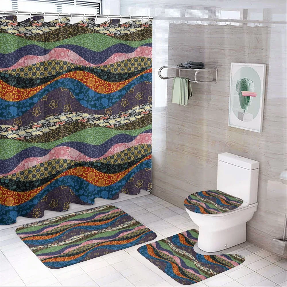 Flowers Floral Pattern — 4-Piece Bathroom Set preview