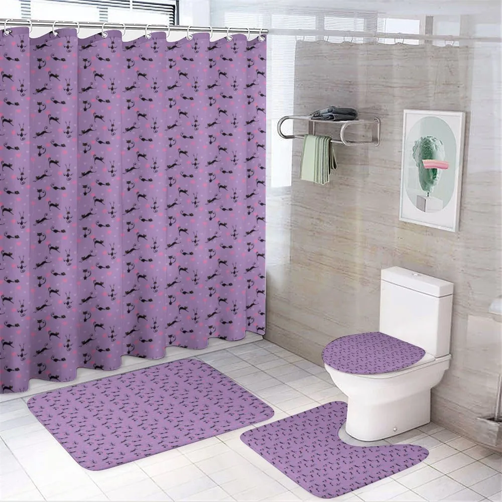 Funky Funny Romantic Hearts — 4-Piece Bathroom Set preview