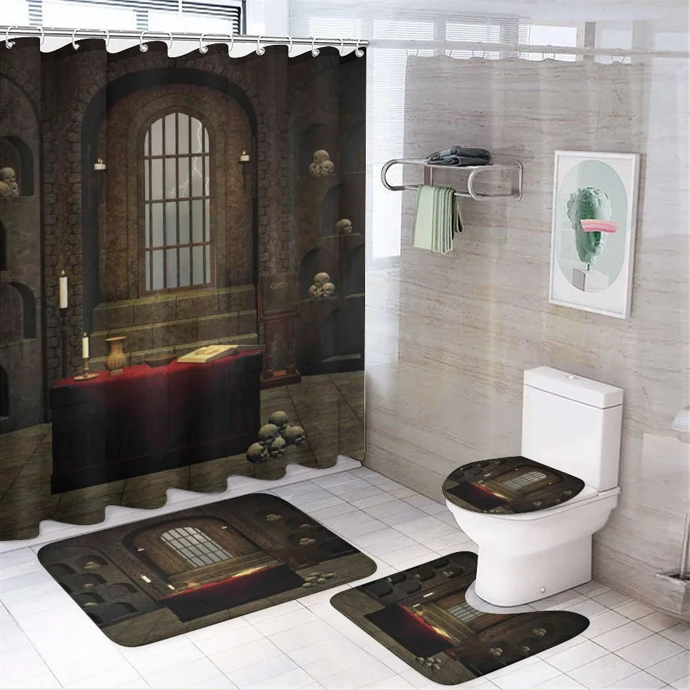 Mystical Room Skulls — 4-Piece Bathroom Set preview