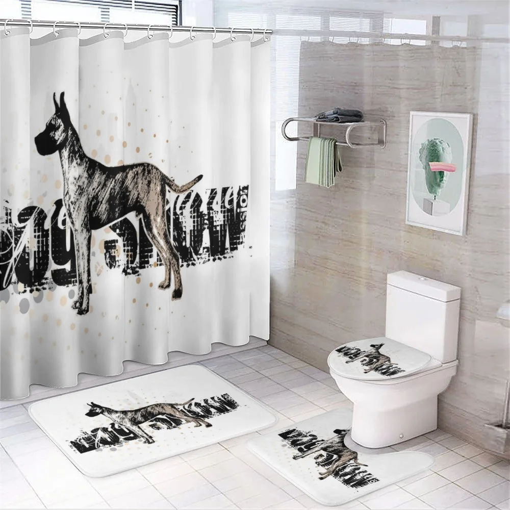 Sketch of Dog — 4-Piece Bathroom Set preview