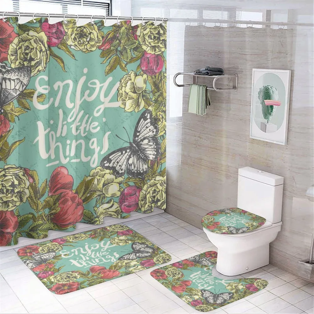 Sketch of Spring Blooms 4-Piece Bathroom Set product video
