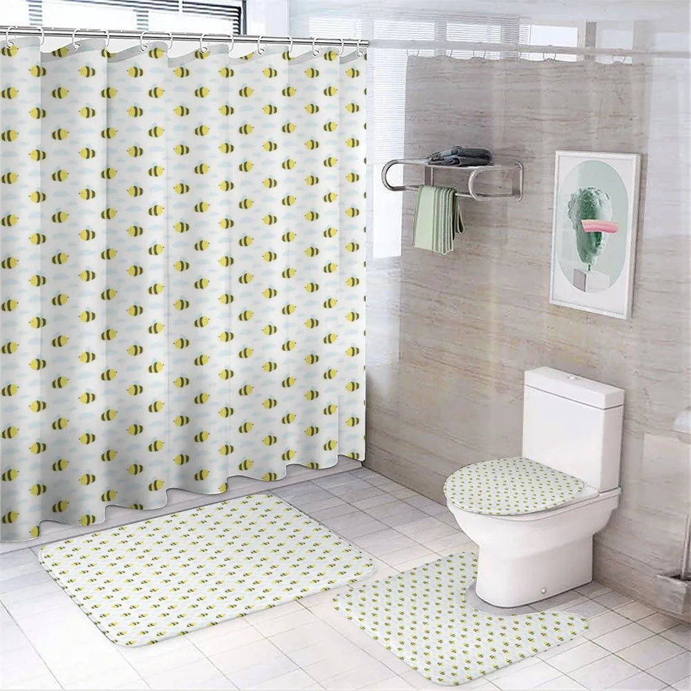 Stinging Animals Clouds — 4-Piece Bathroom Set preview