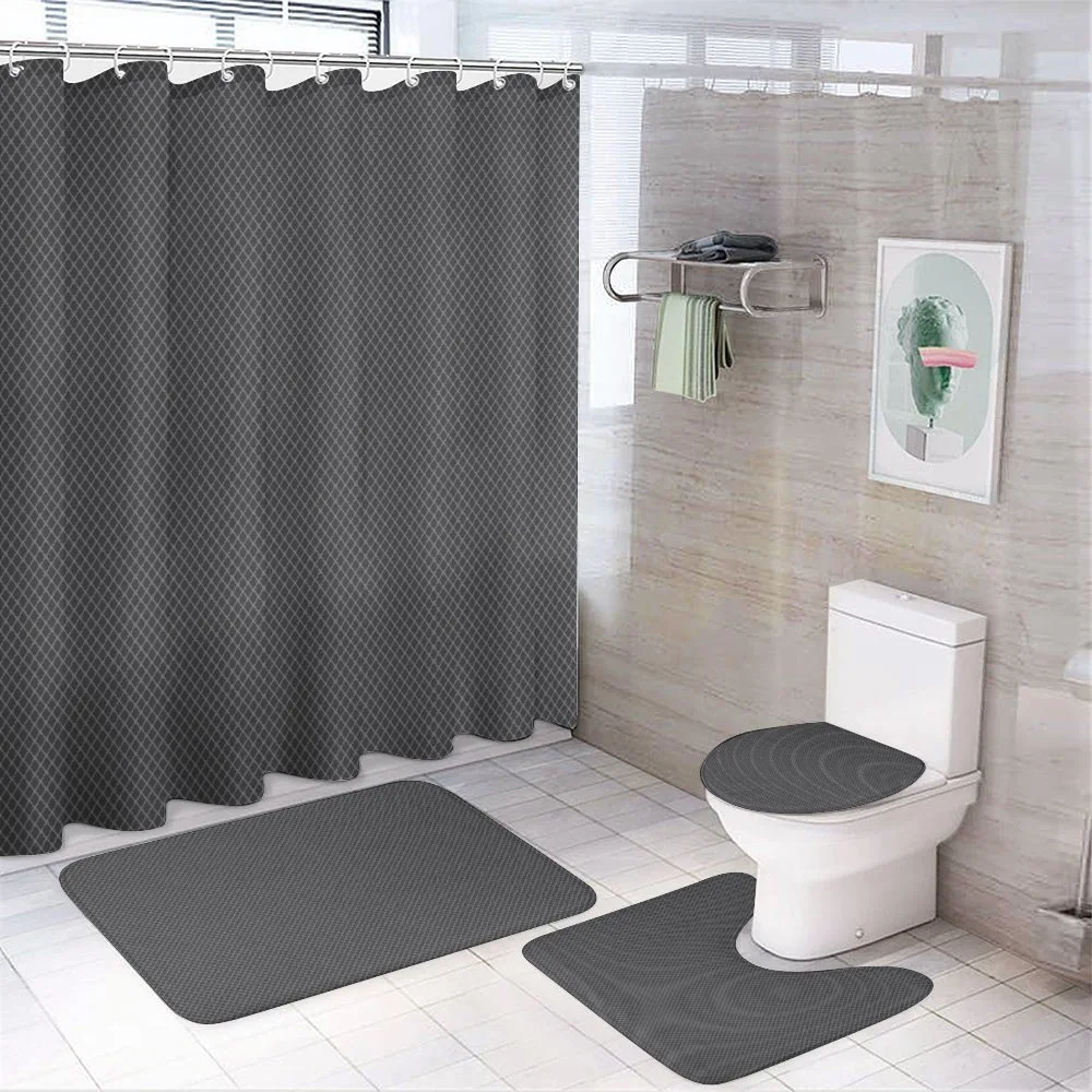 Vintage Trellis Lattice — 4-Piece Bathroom Set preview