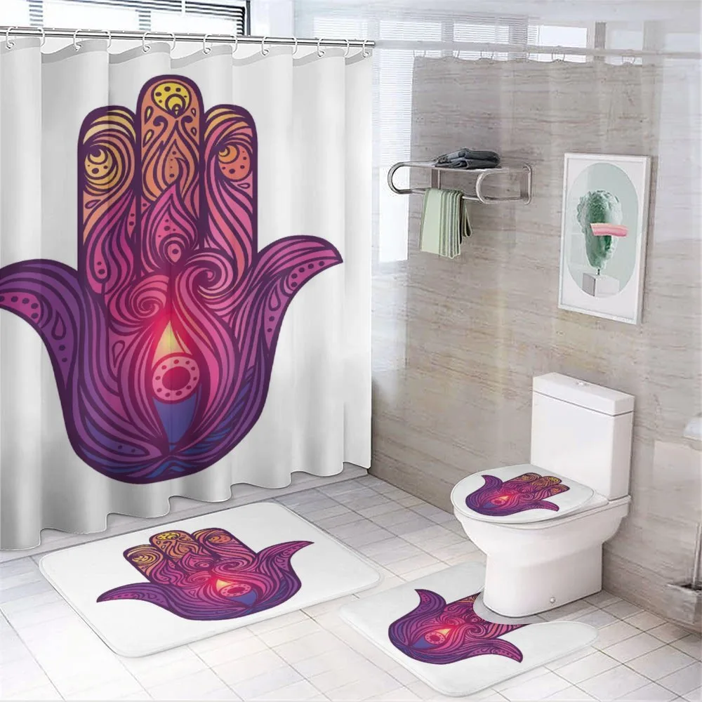 Vivid Floral Aura Energy — 4-Piece Bathroom Set preview