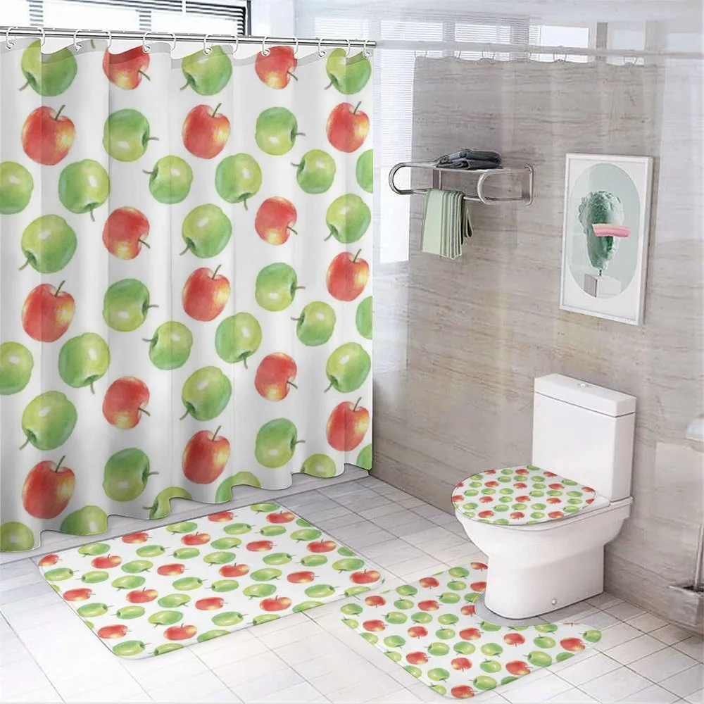 Watercolor Fruit Pattern — 4-Piece Bathroom Set preview