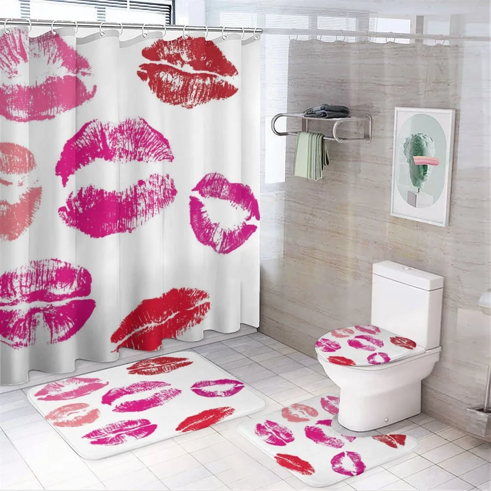 Grunge Looking Lipstick — 4-Piece Bathroom Set preview