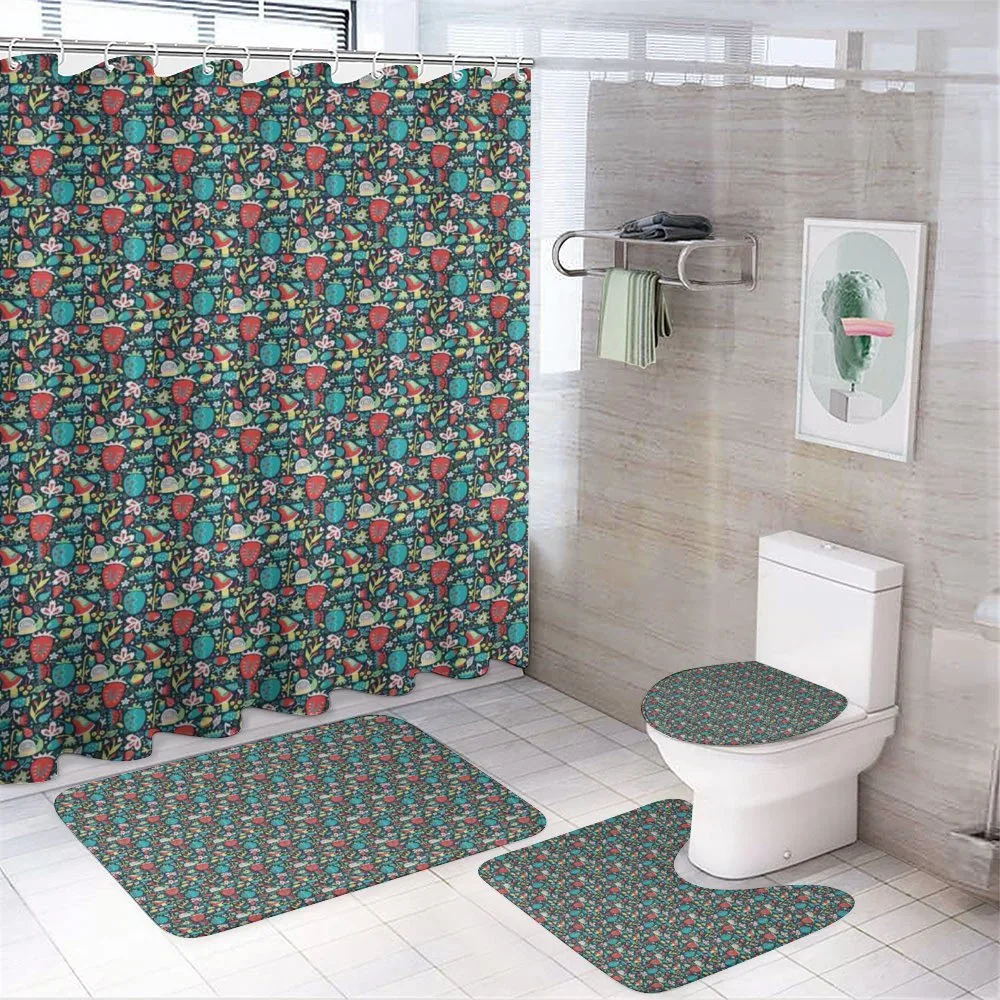 Ornate Fruits Foliage — 4-Piece Bathroom Set preview