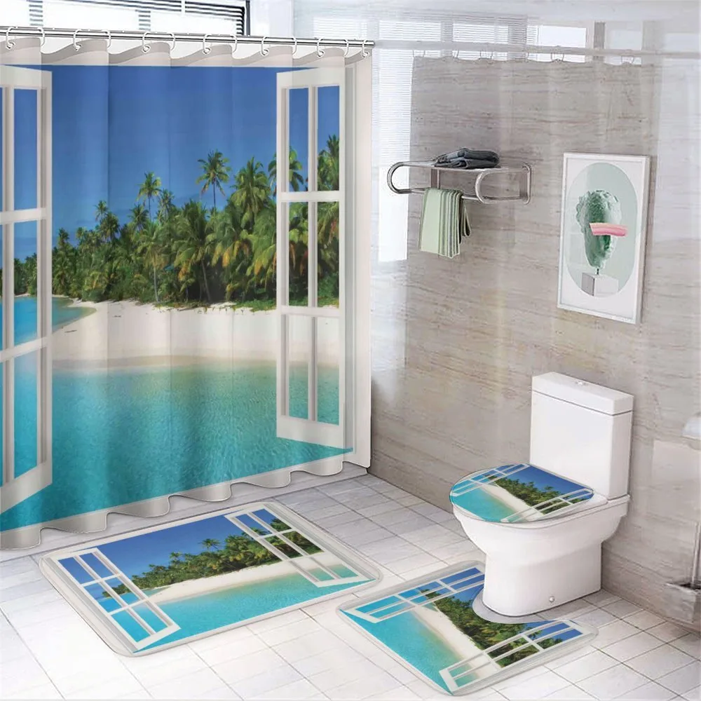 Paradise Island Palm Tree — 4-Piece Bathroom Set preview