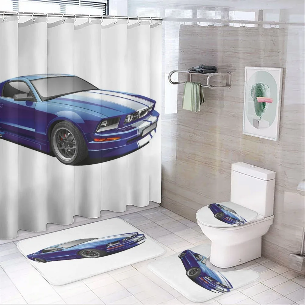 Race Car Vivid Kids 4-Piece Bathroom Set product video
