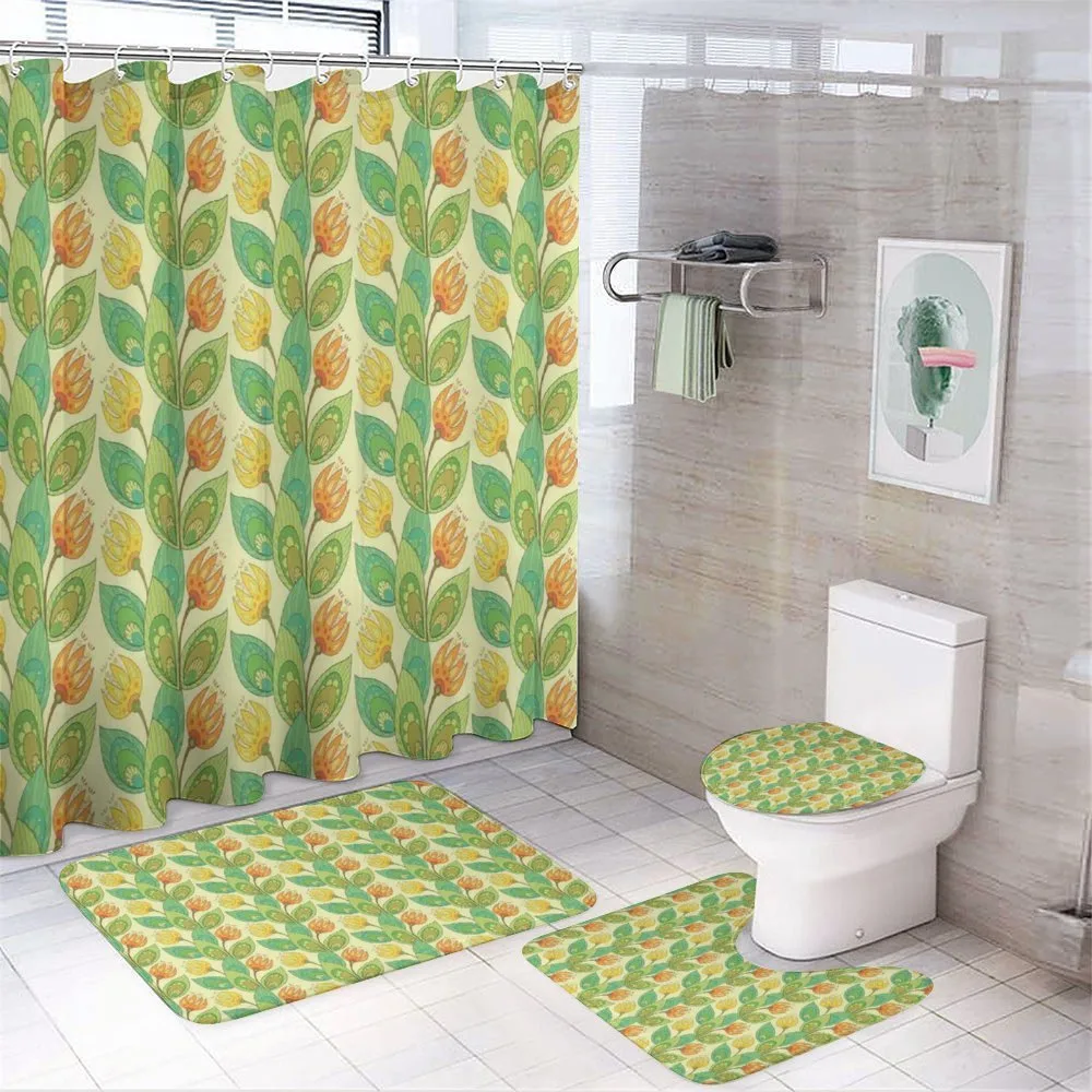Hand Drawn Branches — 4-Piece Bathroom Set preview