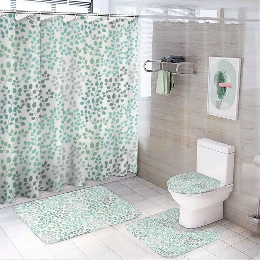 Leaf Braches Pattern — 4-Piece Bathroom Set preview