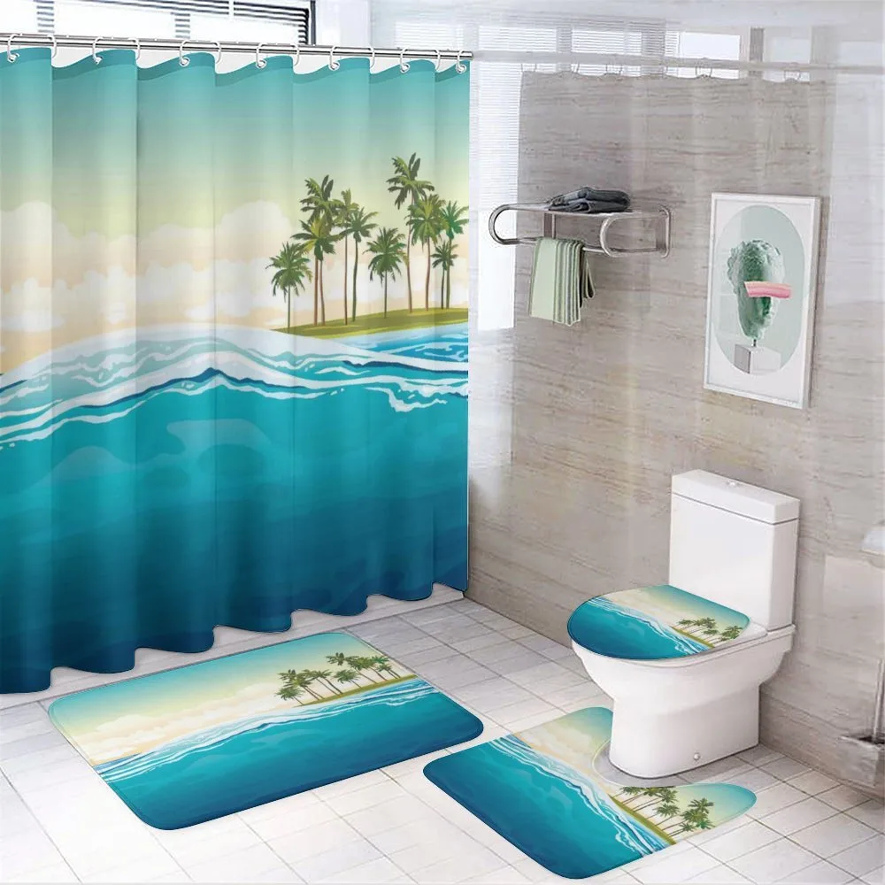 Ocean Holiday Landscape — 4-Piece Bathroom Set preview
