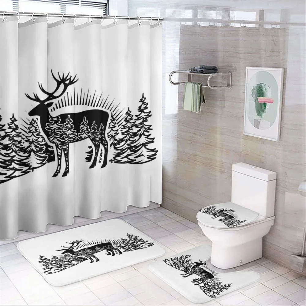 Reindeer Spruce Forest — 4-Piece Bathroom Set preview