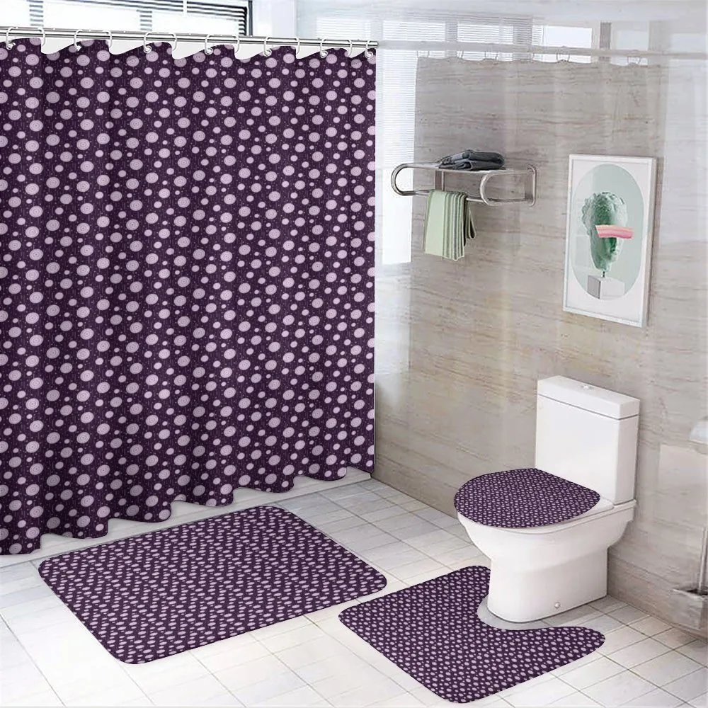 Circles Dots Short Lines — 4-Piece Bathroom Set preview