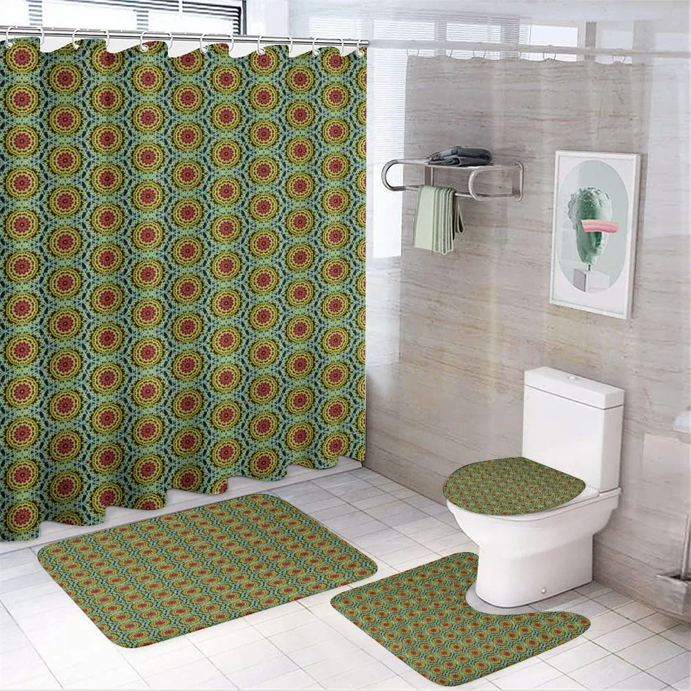 Colorful Bohemian Patterns — 4-Piece Bathroom Set preview