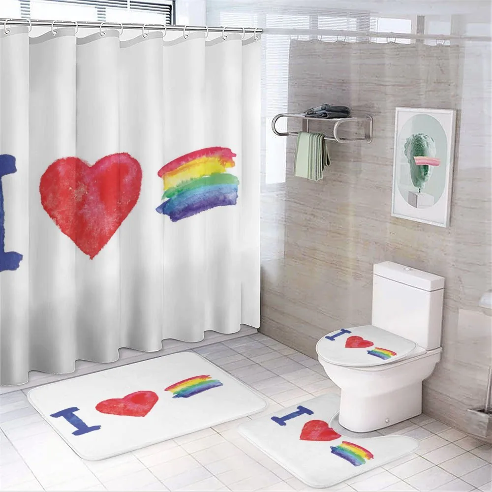 I Heart Pride Artwork — 4-Piece Bathroom Set preview