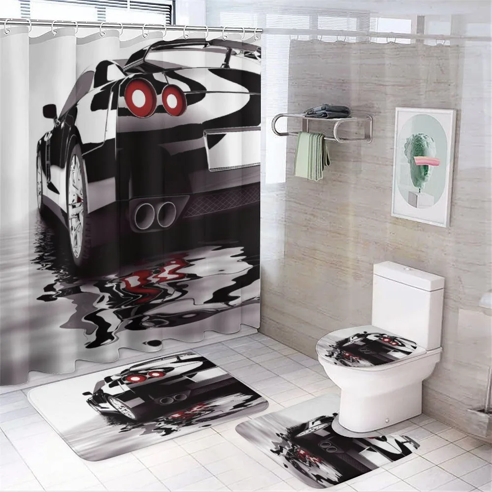 Modern Black Vehicle Style — 4-Piece Bathroom Set preview