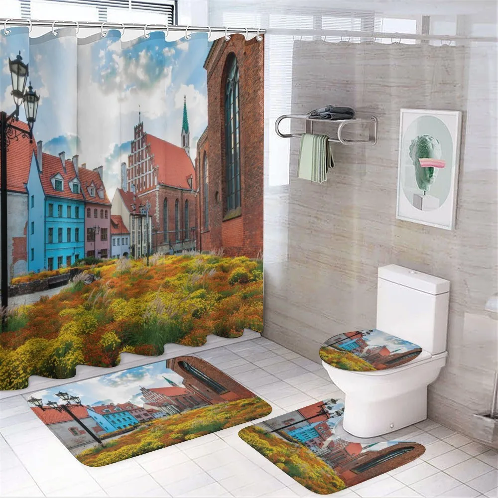 Old City Riga Latvia — 4-Piece Bathroom Set preview