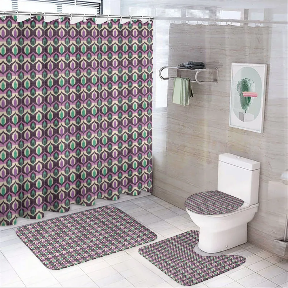 Rhythmic Colorful Ornates — 4-Piece Bathroom Set preview