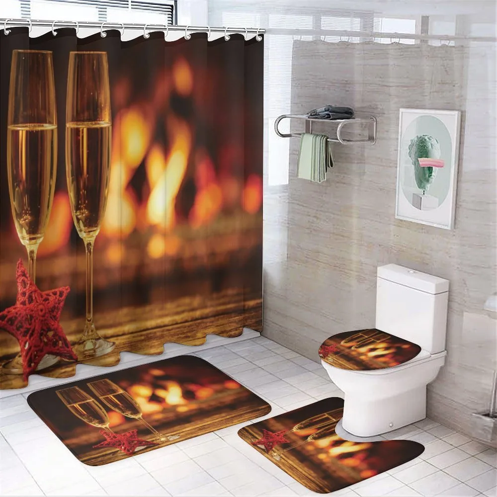 Romantic Champagne Glass — 4-Piece Bathroom Set preview