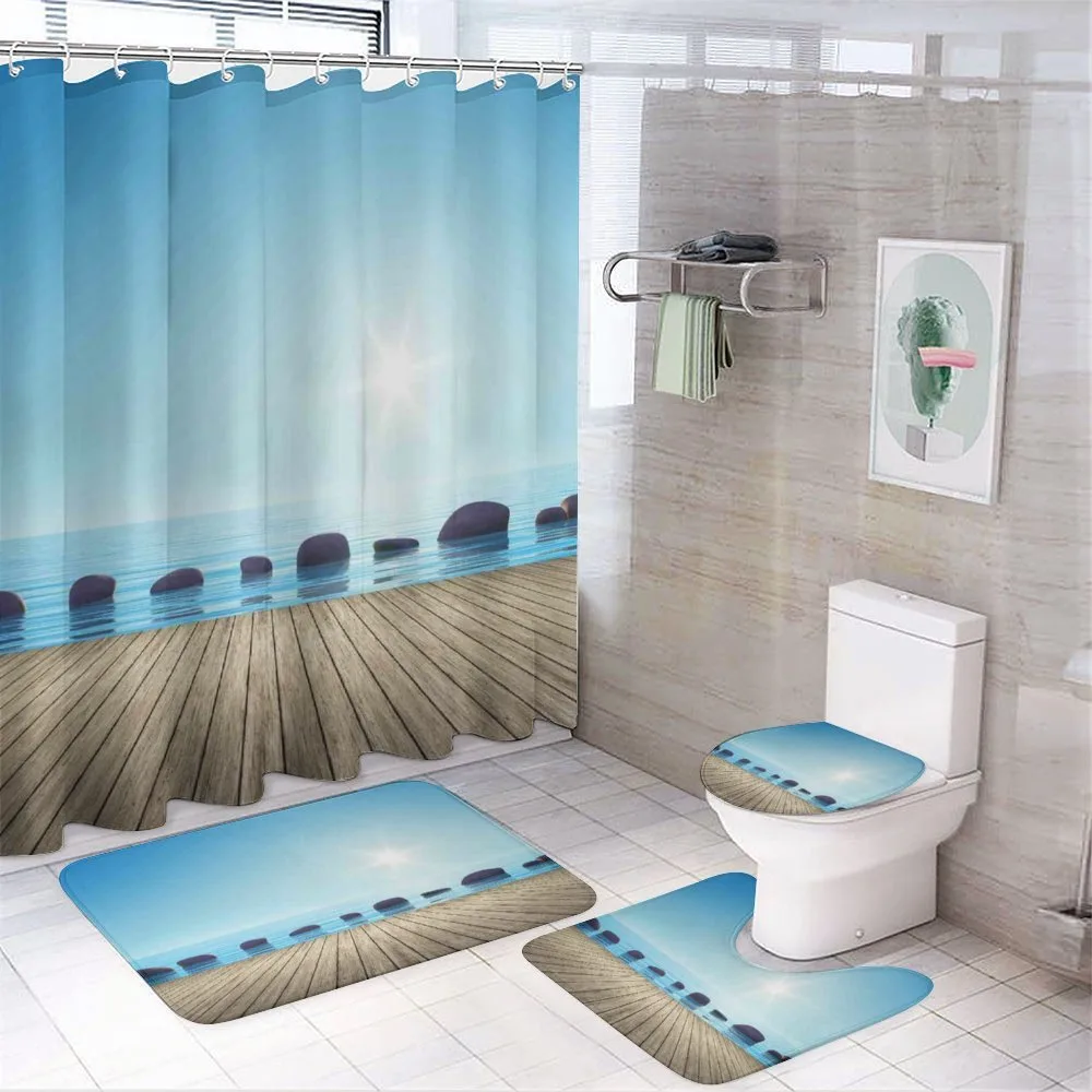 Sky Pier Calm Water Stones — 4-Piece Bathroom Set preview