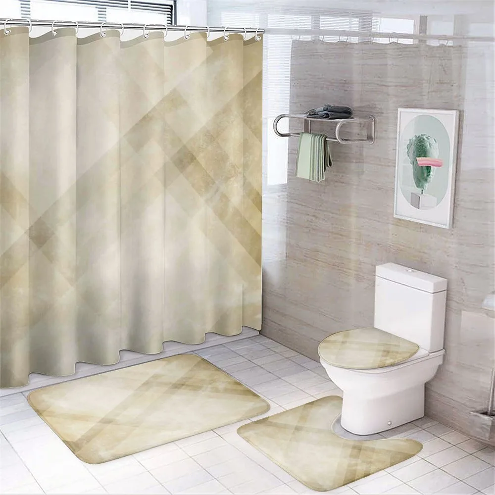 Striped Vintage Triangular — 4-Piece Bathroom Set preview