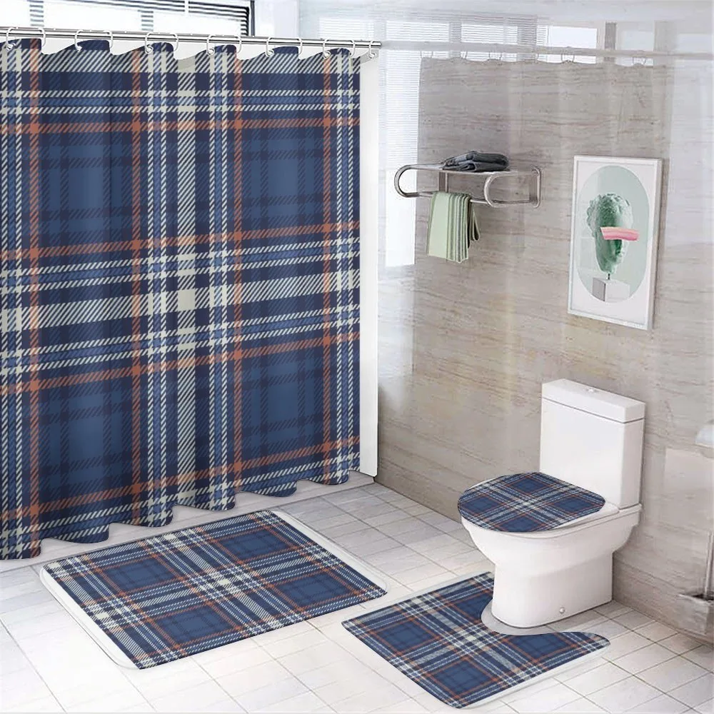 Abstract and Striped — 4-Piece Bathroom Set preview