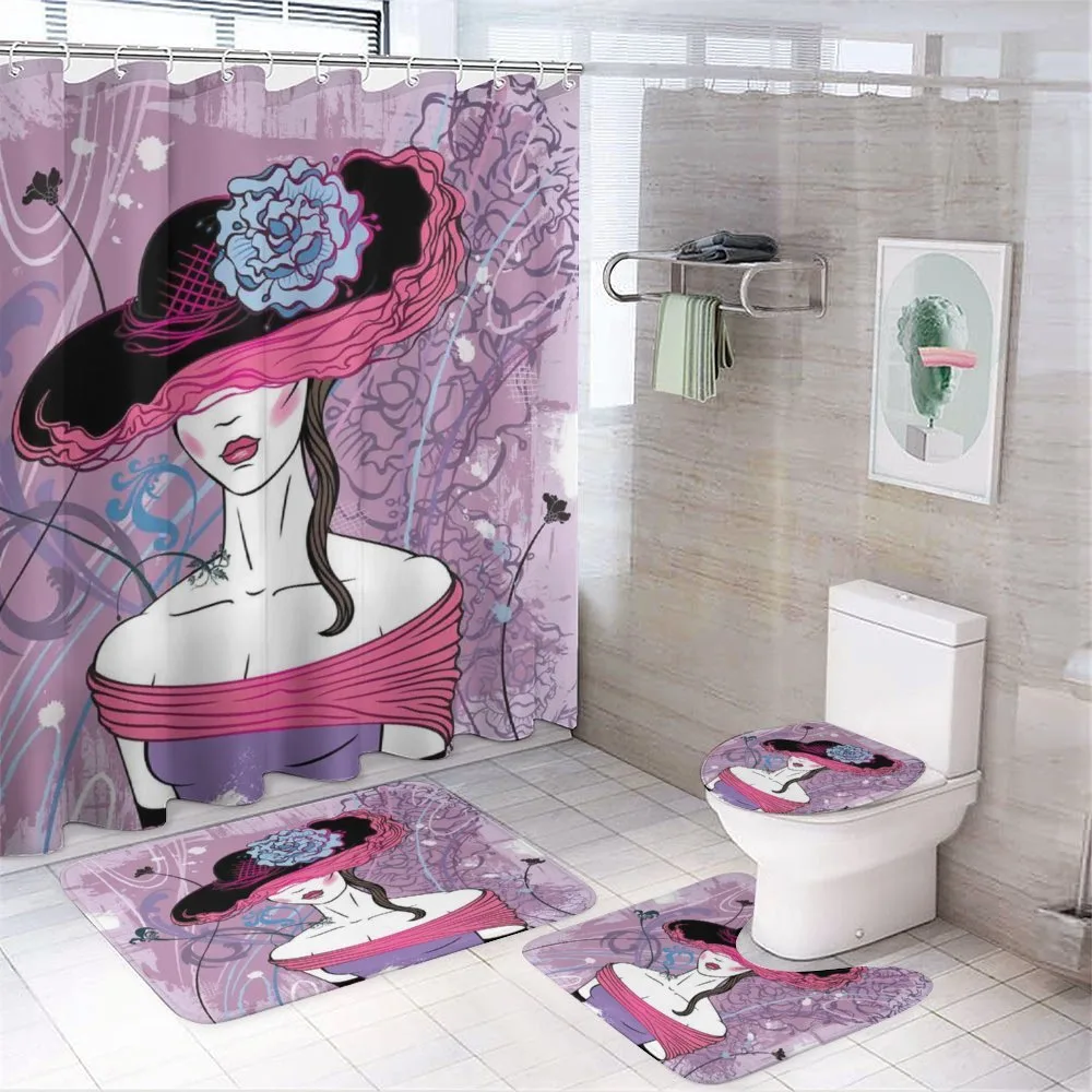 Floral Noble Lady Fashion — 4-Piece Bathroom Set preview