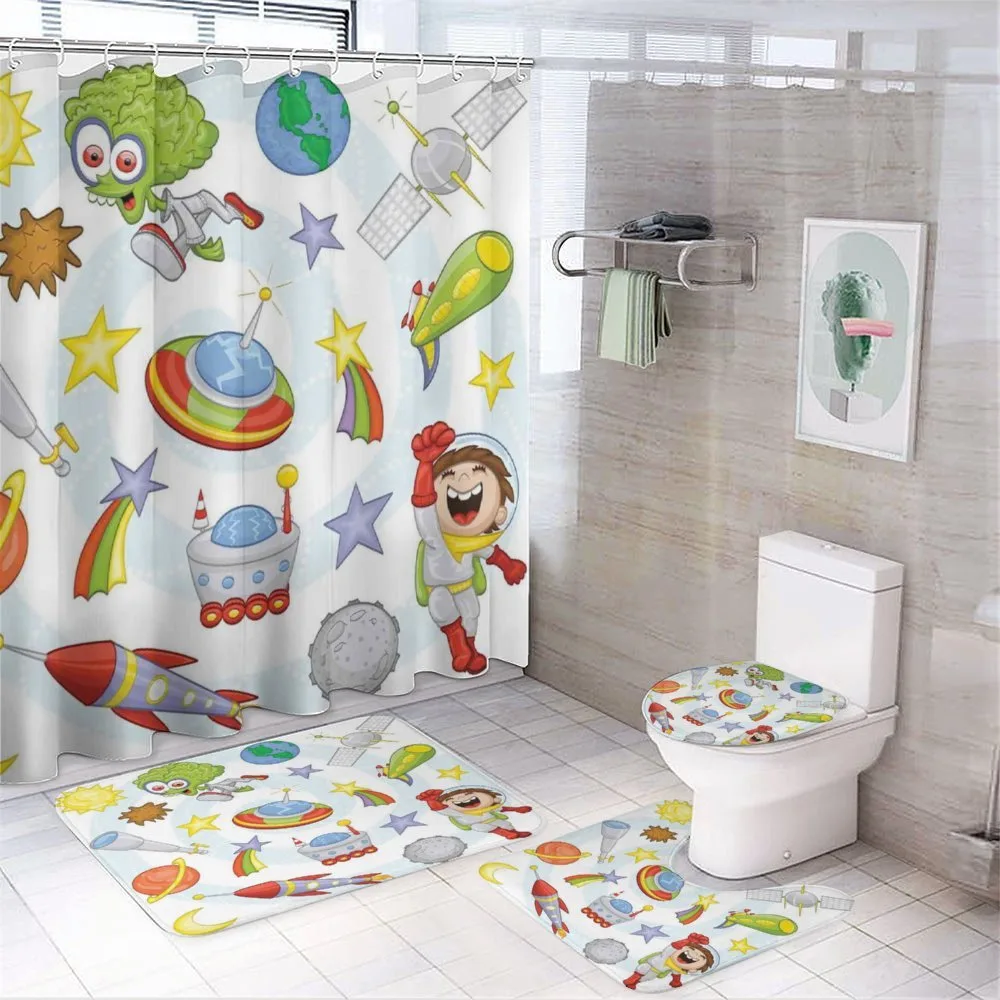 Kids Outer Space Earth — 4-Piece Bathroom Set preview