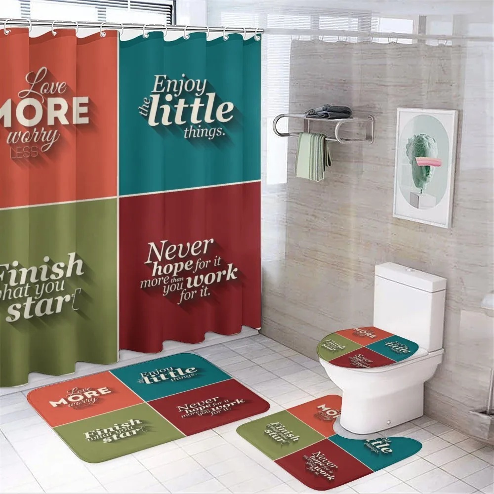 Love More Worry Less — 4-Piece Bathroom Set preview