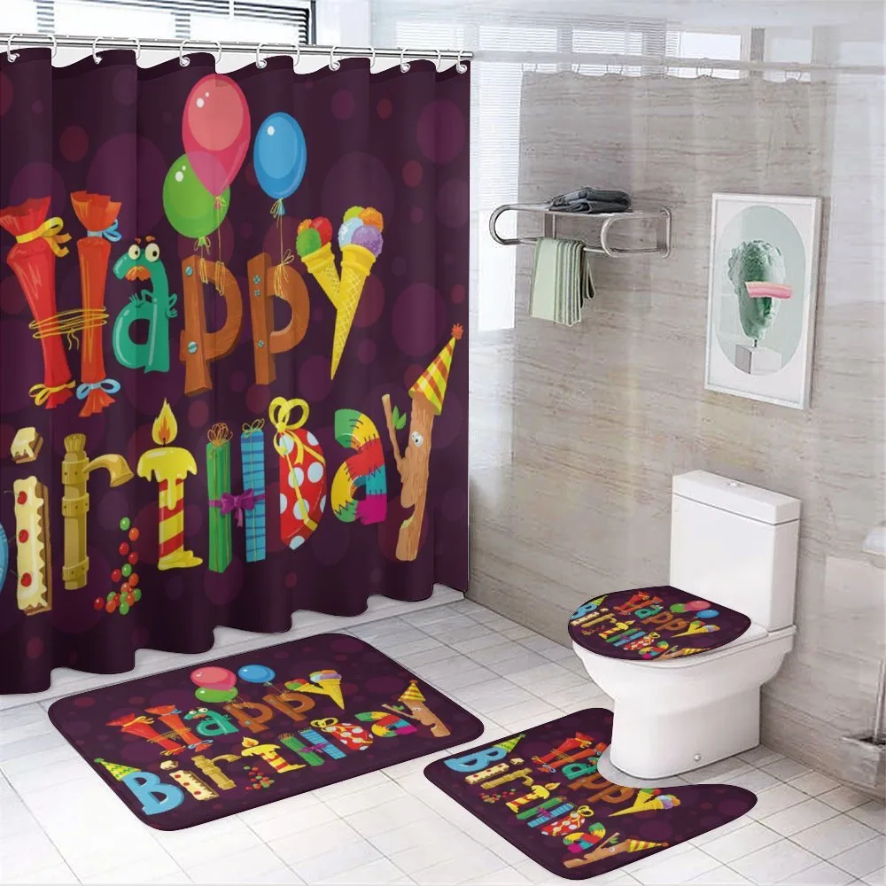 Party Objects as Letters — 4-Piece Bathroom Set preview