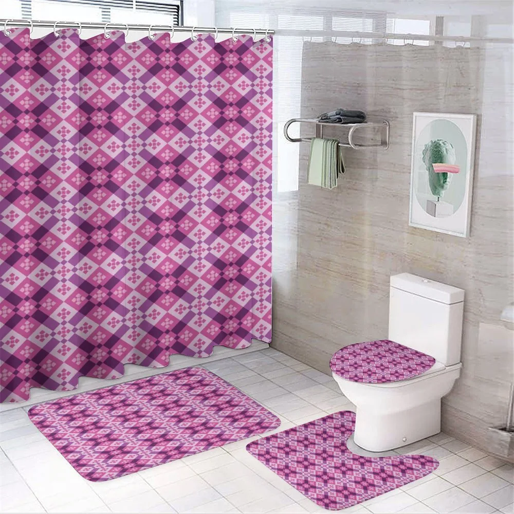 Rectangles Floorboard Art — 4-Piece Bathroom Set preview