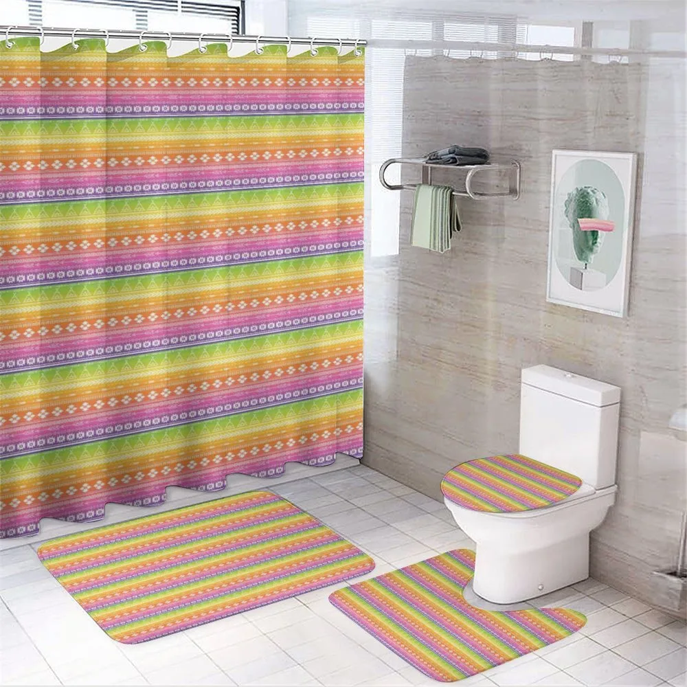 Tents with Angled Lines — 4-Piece Bathroom Set preview