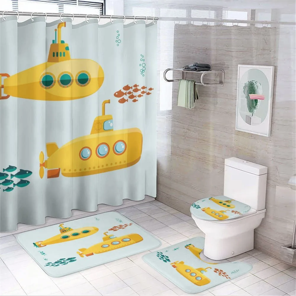 Undersea Periscope Fish — 4-Piece Bathroom Set preview