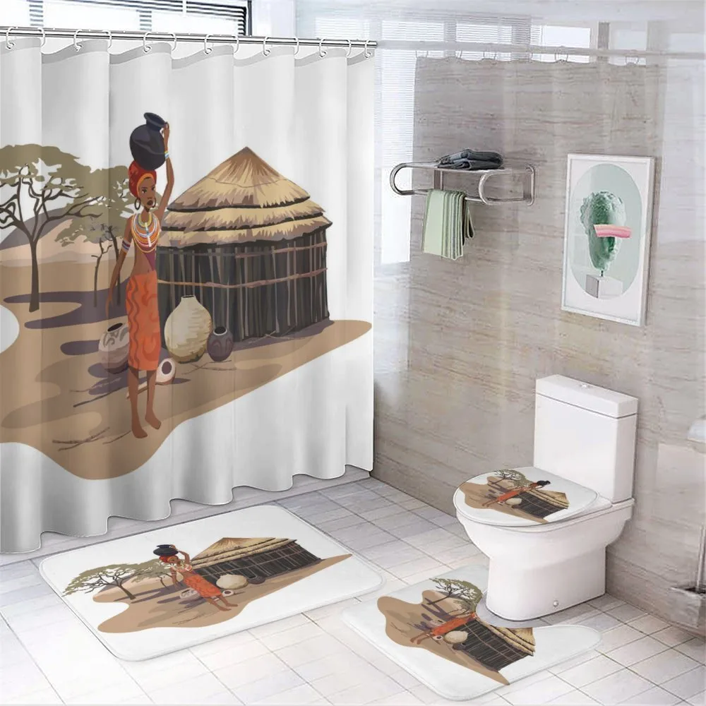 Woman with Pot — 4-Piece Bathroom Set preview