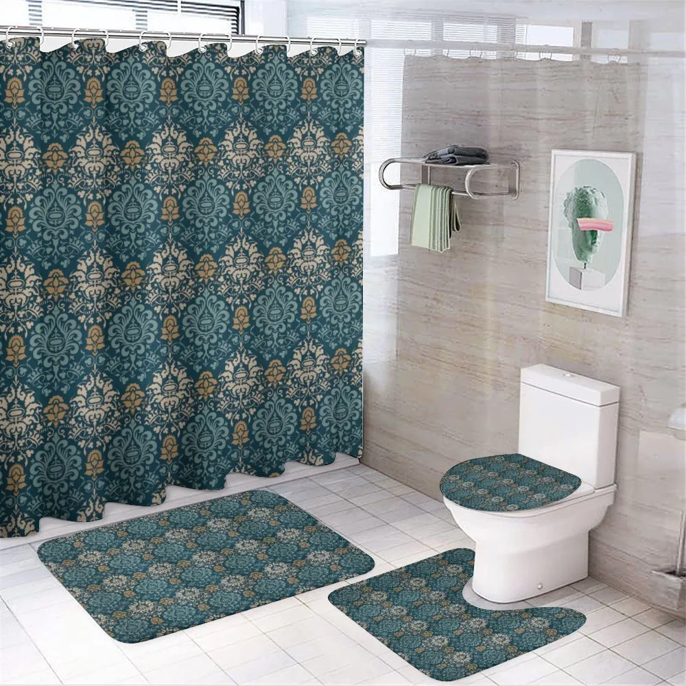 Floral Classic Rococo Motifs — 4-Piece Bathroom Set preview