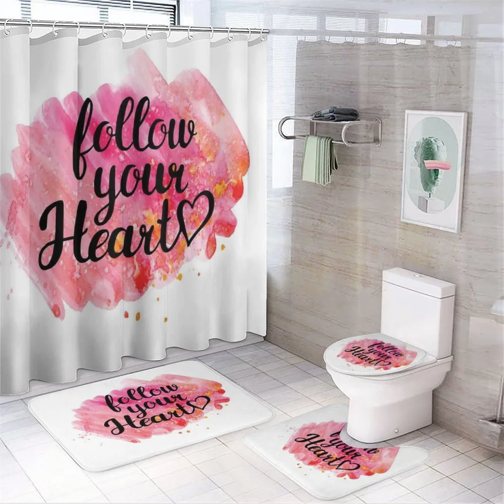 Follow Your Heart Phrase — 4-Piece Bathroom Set preview