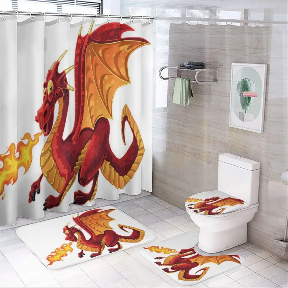 Funny Mascot Cartoon — 4-Piece Bathroom Set preview