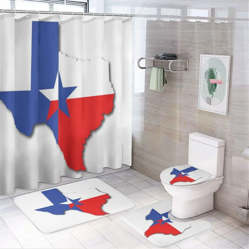 Map Outline Flag — 4-Piece Bathroom Set preview
