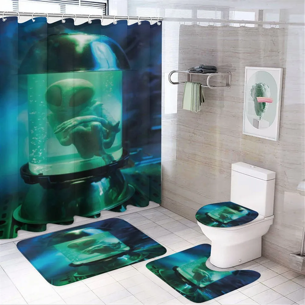 Martian UFO Alien — 4-Piece Bathroom Set preview