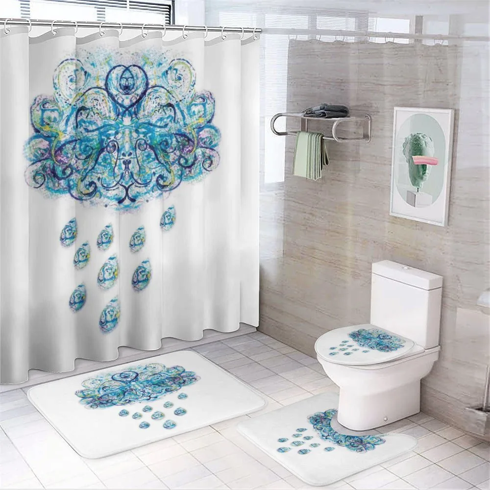 Rainy Weather Abstract — 4-Piece Bathroom Set preview