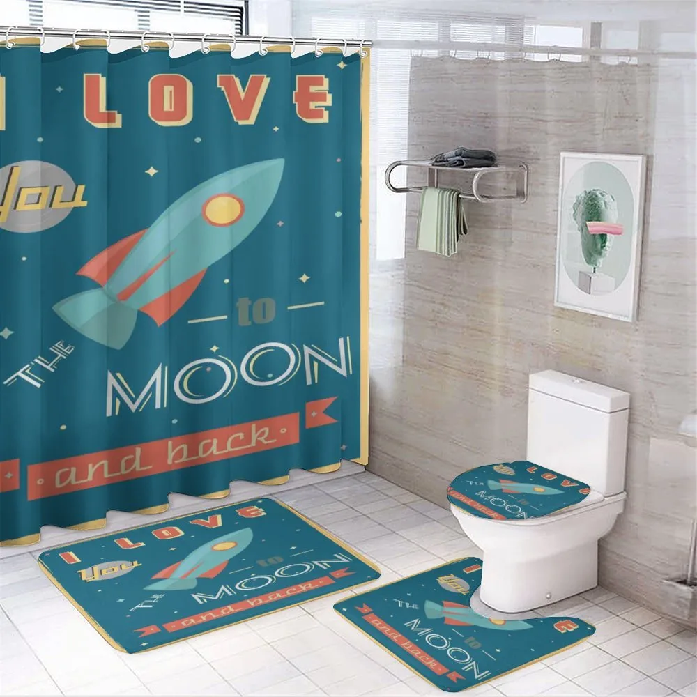 Spaceship Galaxy — 4-Piece Bathroom Set preview