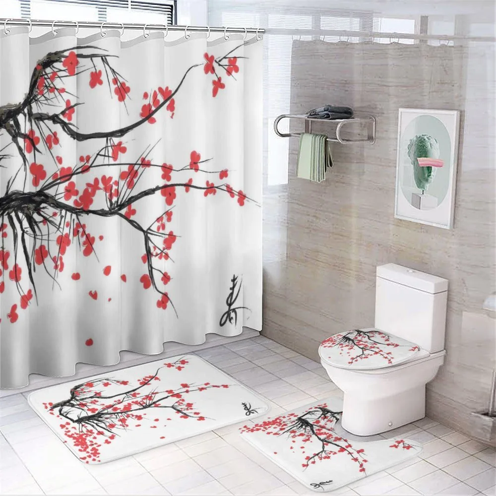 Watercolor Summer Garden — 4-Piece Bathroom Set preview