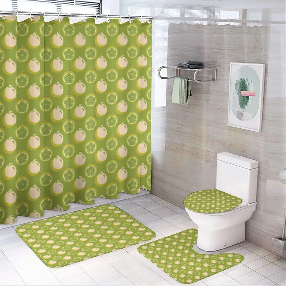 Cartoon Abstract Oranges — 4-Piece Bathroom Set preview
